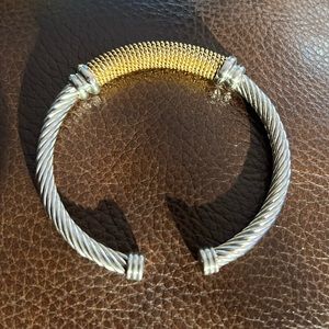 New Cable Cuff/Bangle Bracelet Silver Gold
